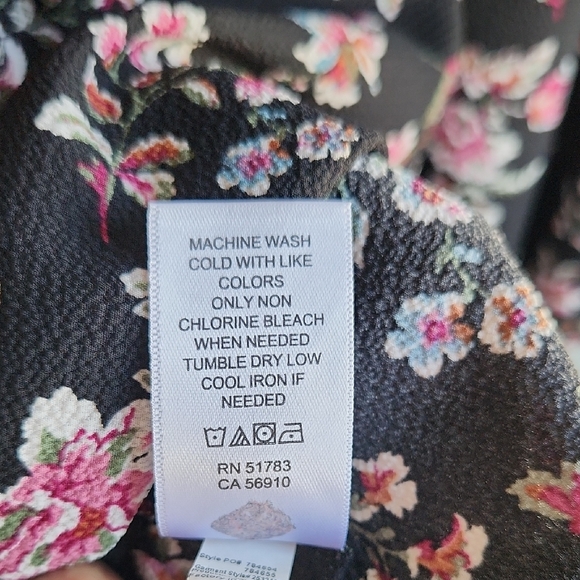 Maurices Black Floral Strappy Camisole - Picture 5 of 5